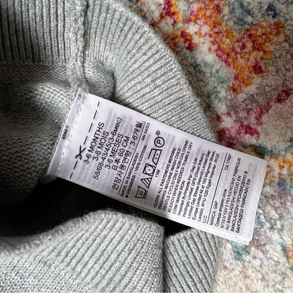 Gap Baby Sweater with Bear Design and Ruffles